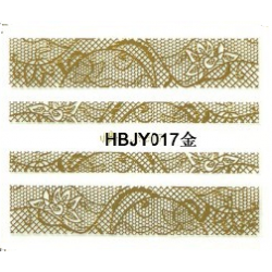 Стикер за Нокти Дантела Златен HBJY017 Стикер за Нокти Дантела Златен HBJY017